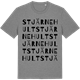 Mid Heather Gray t-shirt med Stjärnehult ordlek t-shirt