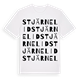 White t-shirt med Stjärnelid ordlek t-shirt