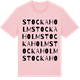 Pink Cotton t-shirt med Stockaholm ordlek t-shirt