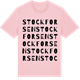 Pink Cotton t-shirt med Stockforsen ordlek t-shirt