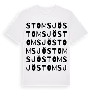 Stomsjö ordlek t-shirt – ekologisk bomull t-shirt från Pinshirt