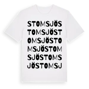 Stomsjö ordlek t-shirt – ekologisk bomull t-shirt från Pinshirt
