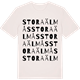 Vintage White t-shirt med Stora Älmås ordlek t-shirt