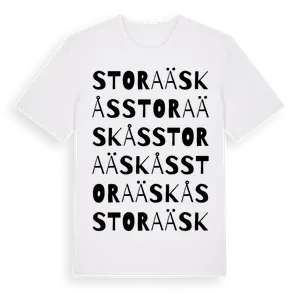 Stora Äskås ordlek t-shirt – ekologisk bomull t-shirt från Pinshirt