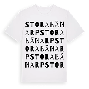 Stora Bänarp ordlek t-shirt – ekologisk bomull t-shirt från Pinshirt