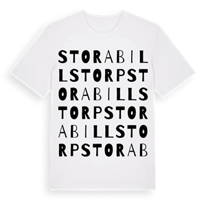 Stora Billstorp ordlek t-shirt – ekologisk bomull t-shirt från Pinshirt