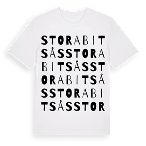 Stora Bitsås ordlek t-shirt – ekologisk bomull t-shirt från Pinshirt