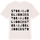 Vintage White t-shirt med Stora Björkudden ordlek t-shirt