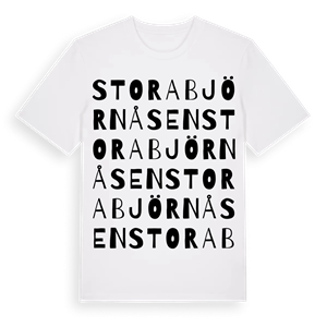 Stora Björnåsen ordlek t-shirt – ekologisk bomull t-shirt från Pinshirt