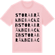 Pink Cotton t-shirt med Stora Bräknebacken ordlek t-shirt