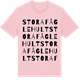 Pink Cotton t-shirt med Stora Fåglehult ordlek t-shirt