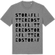 Mid Heather Gray t-shirt med Stora Flittered ordlek t-shirt
