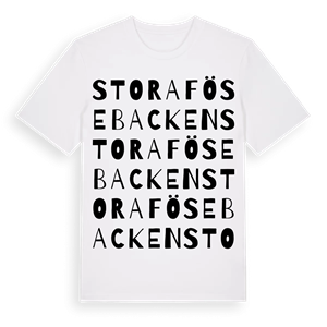 Stora Fösebacken ordlek t-shirt – ekologisk bomull t-shirt från Pinshirt
