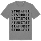 Mid Heather Gray t-shirt med Stora Furet ordlek t-shirt