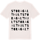 Vintage White t-shirt med Stora Galthult ordlek t-shirt