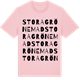 Pink Cotton t-shirt med Stora Grönemad ordlek t-shirt