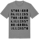 Mid Heather Gray t-shirt med Stora Grönkullen ordlek t-shirt
