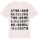 Vintage White t-shirt med Stora Grönkullen ordlek t-shirt