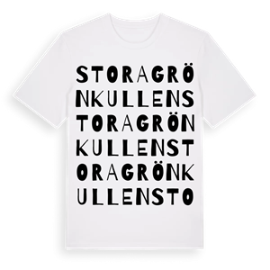 Stora Grönkullen ordlek t-shirt – ekologisk bomull t-shirt från Pinshirt
