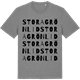 Mid Heather Gray t-shirt med Stora Grönlid ordlek t-shirt