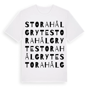 Stora Hålgryte ordlek t-shirt – ekologisk bomull t-shirt från Pinshirt