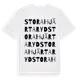 White t-shirt med Stora Hjärtaryd ordlek t-shirt