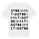 White t-shirt med Stora Hyltan ordlek t-shirt