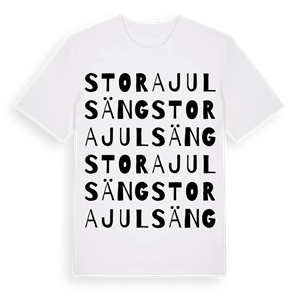 Stora Julsäng ordlek t-shirt – ekologisk bomull t-shirt från Pinshirt