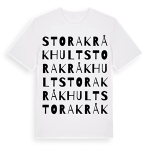 Stora Kråkhult ordlek t-shirt – ekologisk bomull t-shirt från Pinshirt