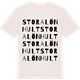 Vintage White t-shirt med Stora Lönhult ordlek t-shirt