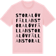 Pink Cotton t-shirt med Stora Lövfällan ordlek t-shirt