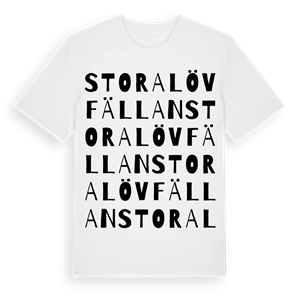 Stora Lövfällan ordlek t-shirt – ekologisk bomull t-shirt från Pinshirt