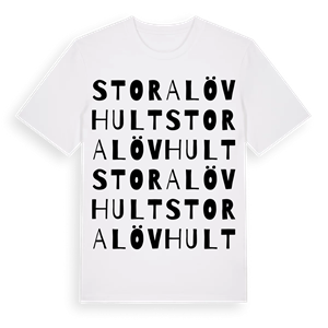 Stora Lövhult ordlek t-shirt – ekologisk bomull t-shirt från Pinshirt