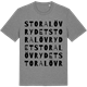 Mid Heather Gray t-shirt med Stora Lövrydet ordlek t-shirt