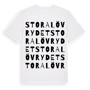 Stora Lövrydet ordlek t-shirt – ekologisk bomull t-shirt från Pinshirt