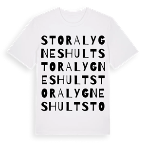 Stora Lygneshult ordlek t-shirt – ekologisk bomull t-shirt från Pinshirt