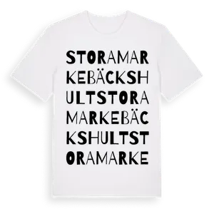 Stora Markebäckshult ordlek t-shirt – ekologisk bomull t-shirt från Pinshirt