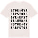 Vintage White t-shirt med Stora Övrarp ordlek t-shirt