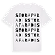 White t-shirt med Stora Paradis ordlek t-shirt