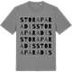 Mid Heather Gray t-shirt med Stora Paradis ordlek t-shirt