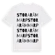 White t-shirt med Stora Råmmarp ordlek t-shirt