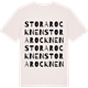 Vintage White t-shirt med Stora Rocknen ordlek t-shirt