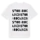White t-shirt med Stora Rocknen ordlek t-shirt