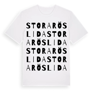 Stora Röslida ordlek t-shirt – ekologisk bomull t-shirt från Pinshirt
