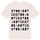 Vintage White t-shirt med Stora Roten ordlek t-shirt