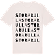 Vintage White t-shirt med Stora Rulla ordlek t-shirt