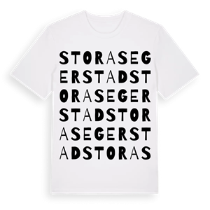 Stora Segerstad ordlek t-shirt – ekologisk bomull t-shirt från Pinshirt
