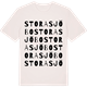 Vintage White t-shirt med Stora Sjöbo ordlek t-shirt