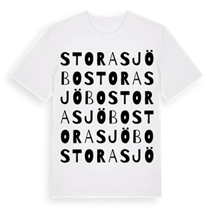 Stora Sjöbo ordlek t-shirt – ekologisk bomull t-shirt från Pinshirt