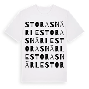 Stora Snärle ordlek t-shirt – ekologisk bomull t-shirt från Pinshirt